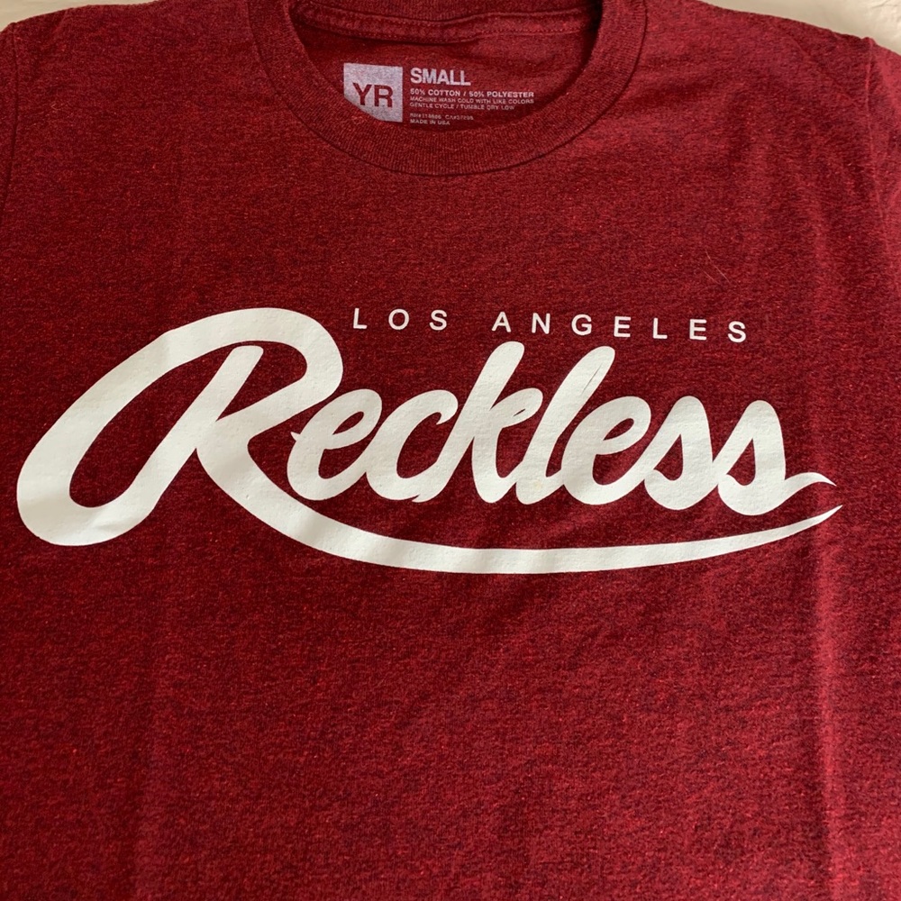 Maroon Los Angeles Reckless T-Shirt